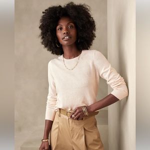 NWT Banana Republic Ivory Forever Sweater, size L